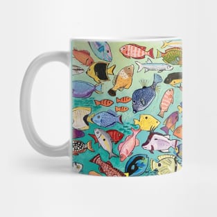 Shark and fishes Mug